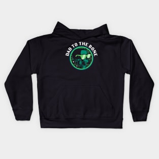 Dad To The Bone - Funny Dad Joke Skull Fathers day Halloween Kids Hoodie